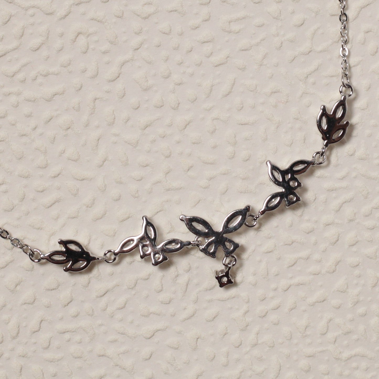 Fine Silver Butterfly CZ Bracelet