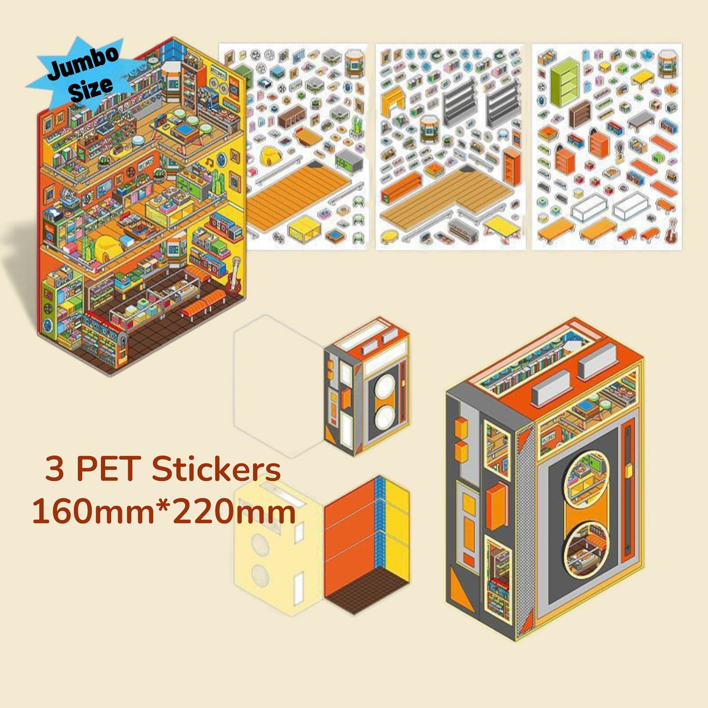 CD Store DIY 3D Scene Sticker
