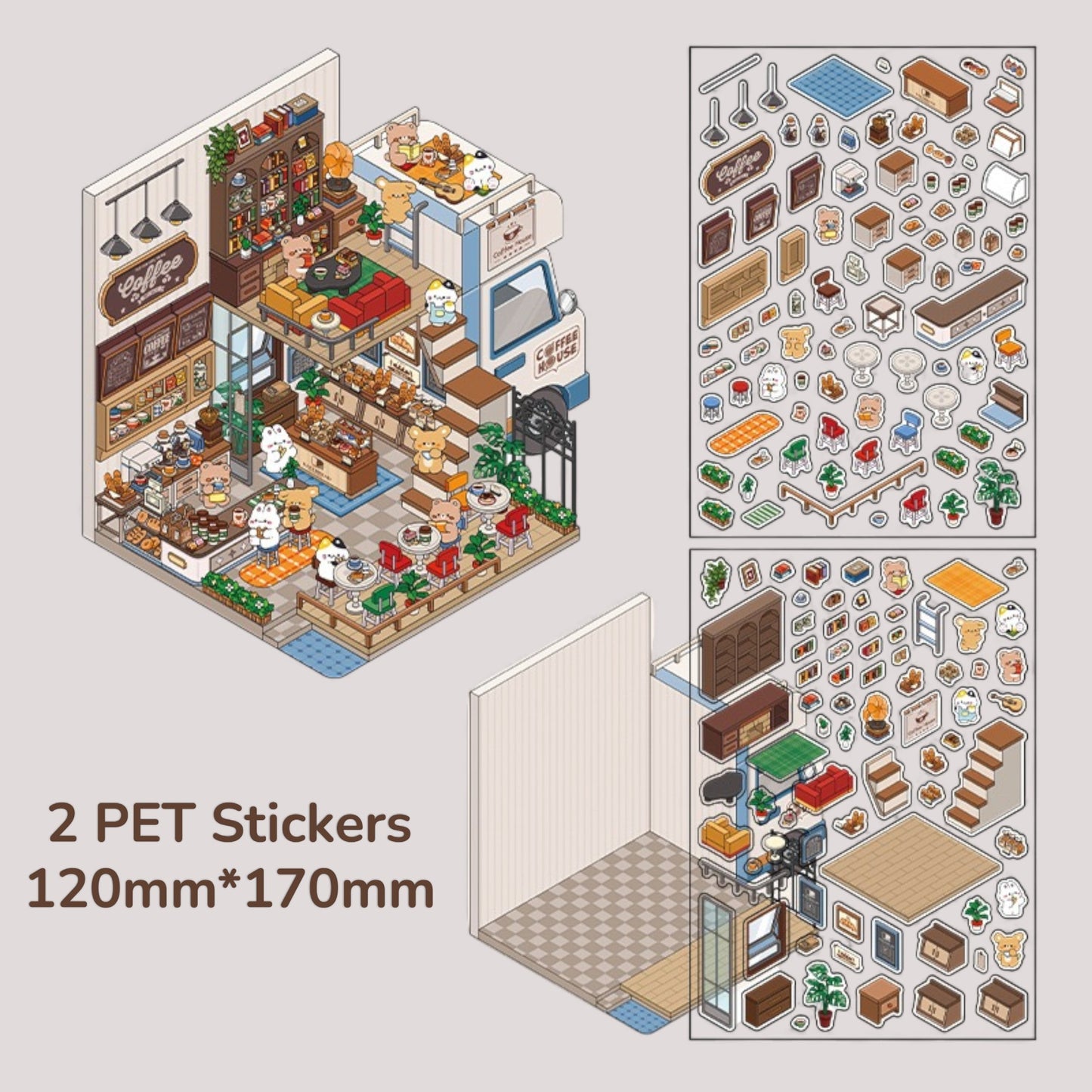 Coffee Vehicle DIY 3D Scene Sticker