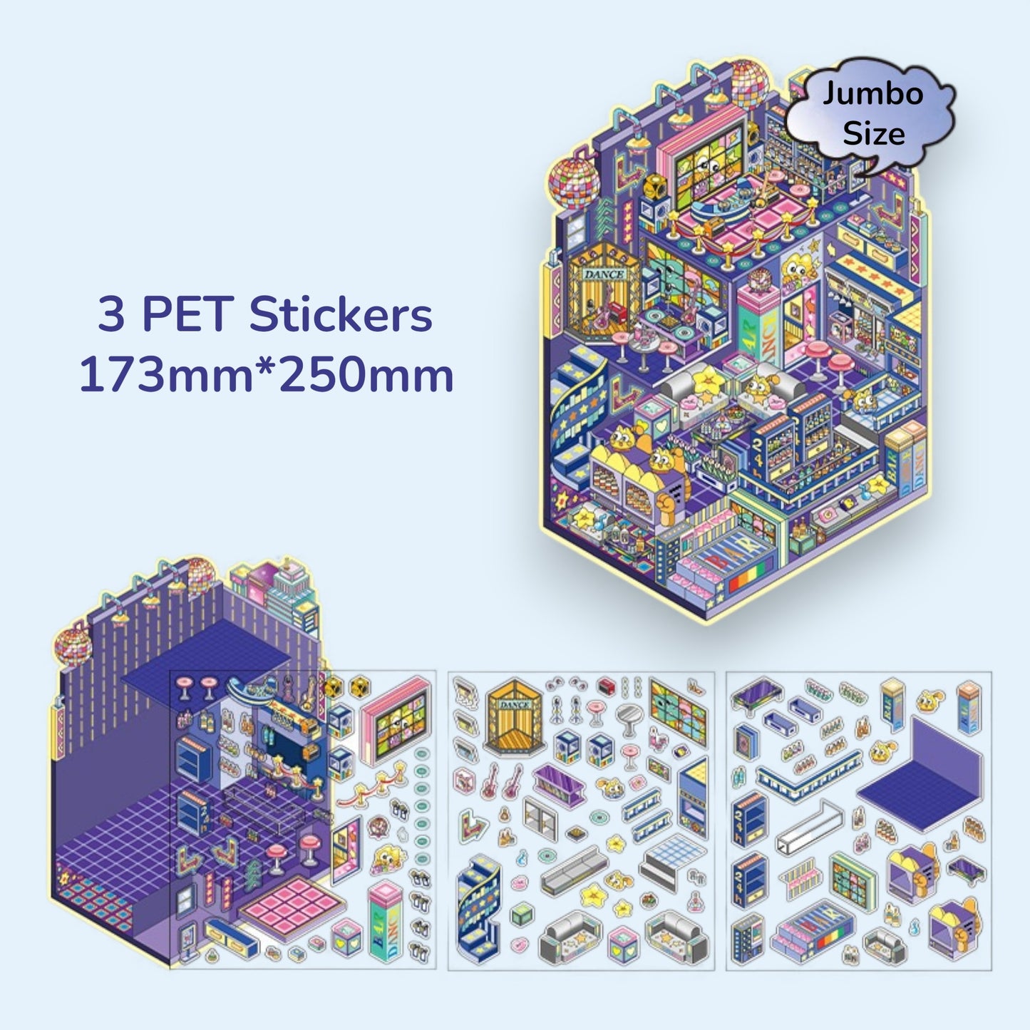 Discotheque DIY 3D Scene Sticker