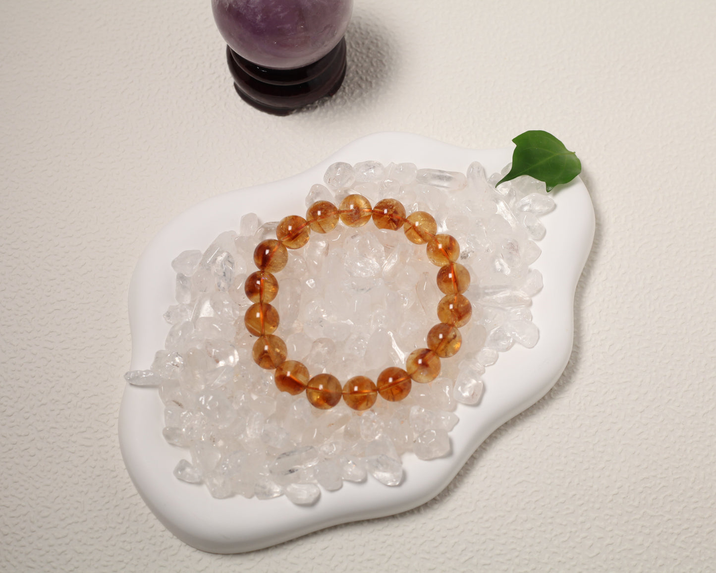 Premium Golden Phantom Quartz Bracelet