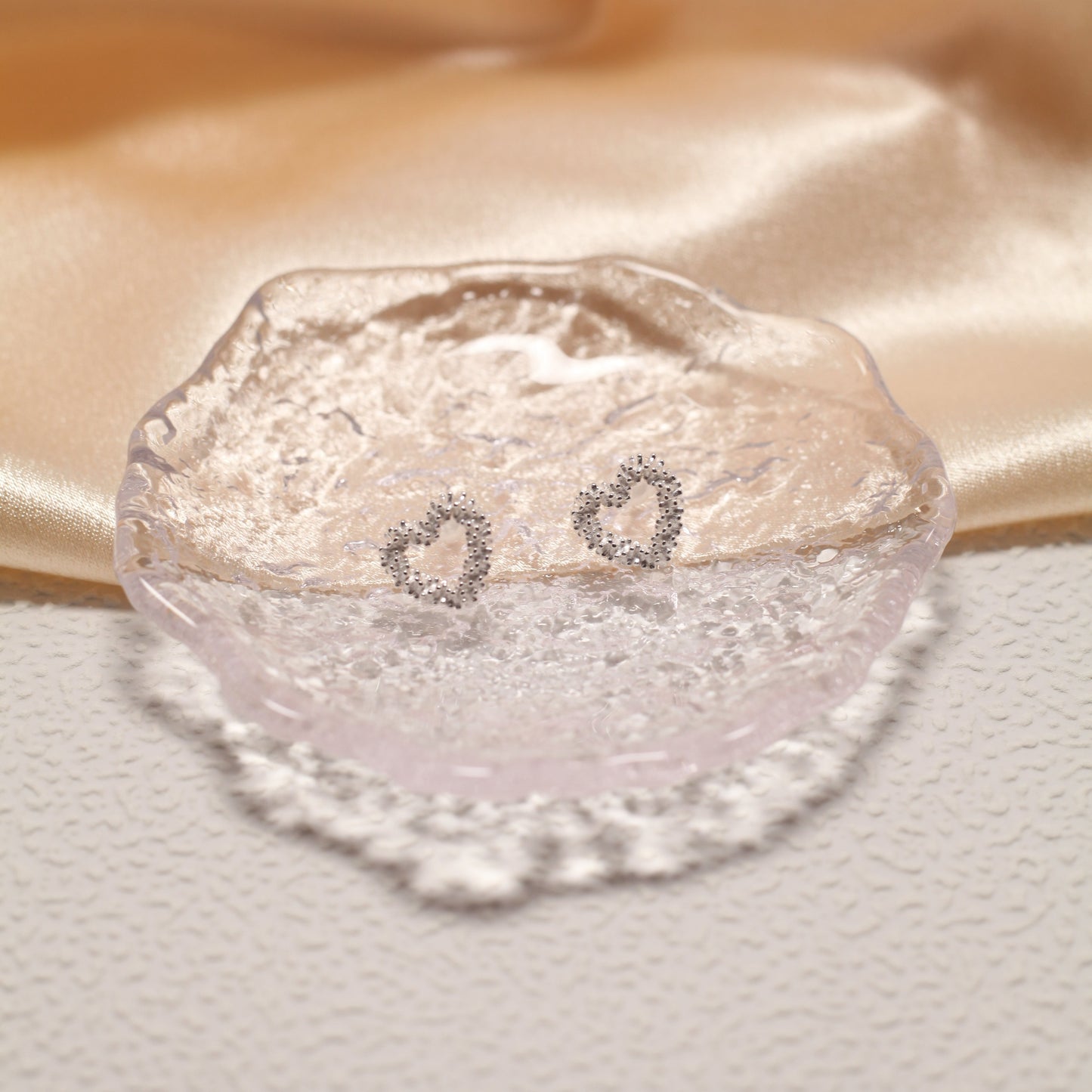 Sterling Silver Heart Shape Stud Earrings