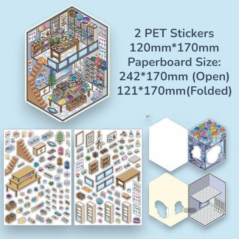 Rock Collection Room DIY 3D Scene Sticker