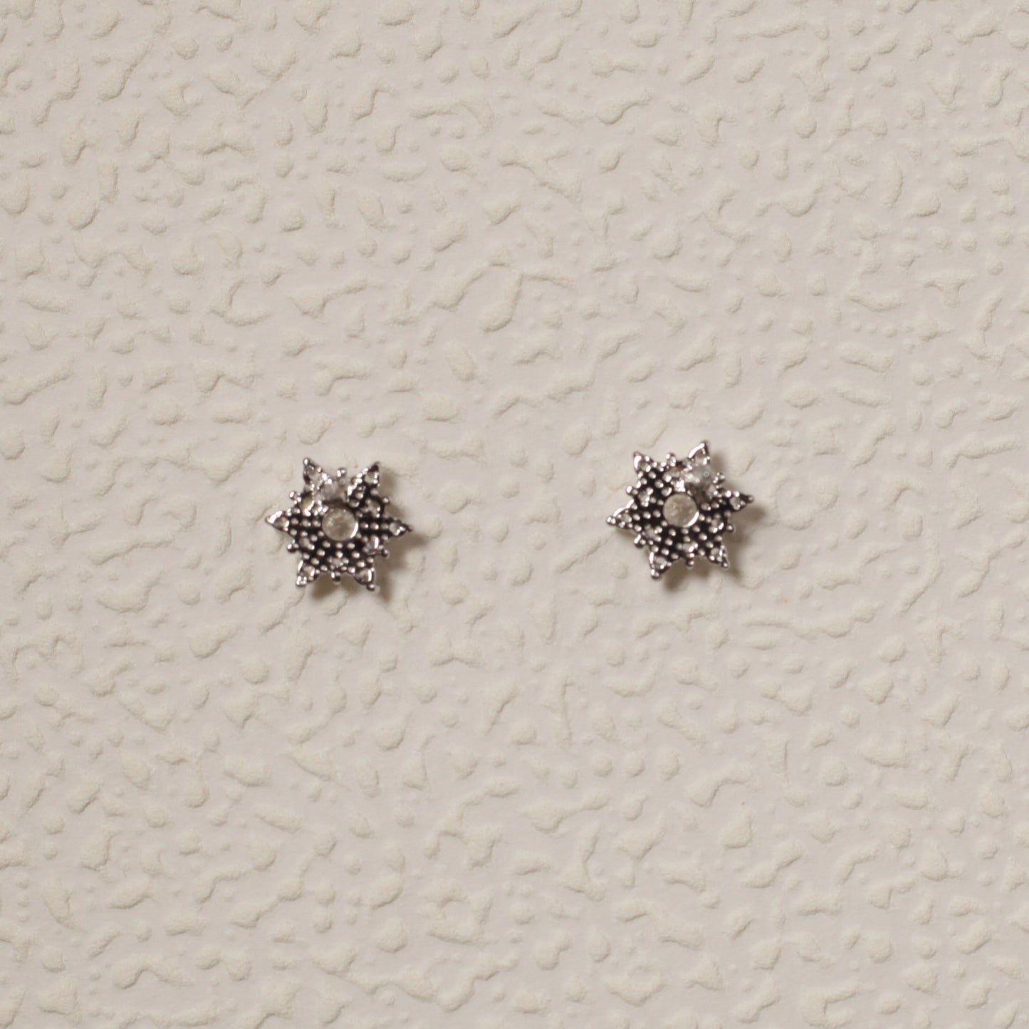 Sterling Silver Christmas Snowflake Stud Earrings