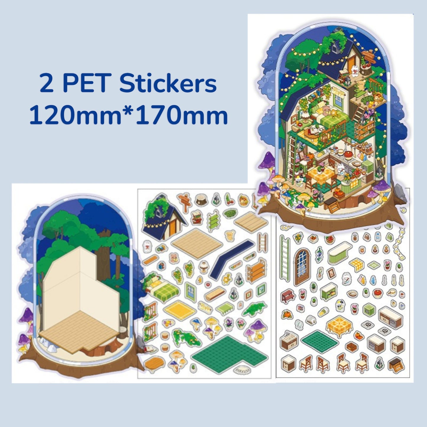 Starry Tree House DIY 3D Scene Sticker