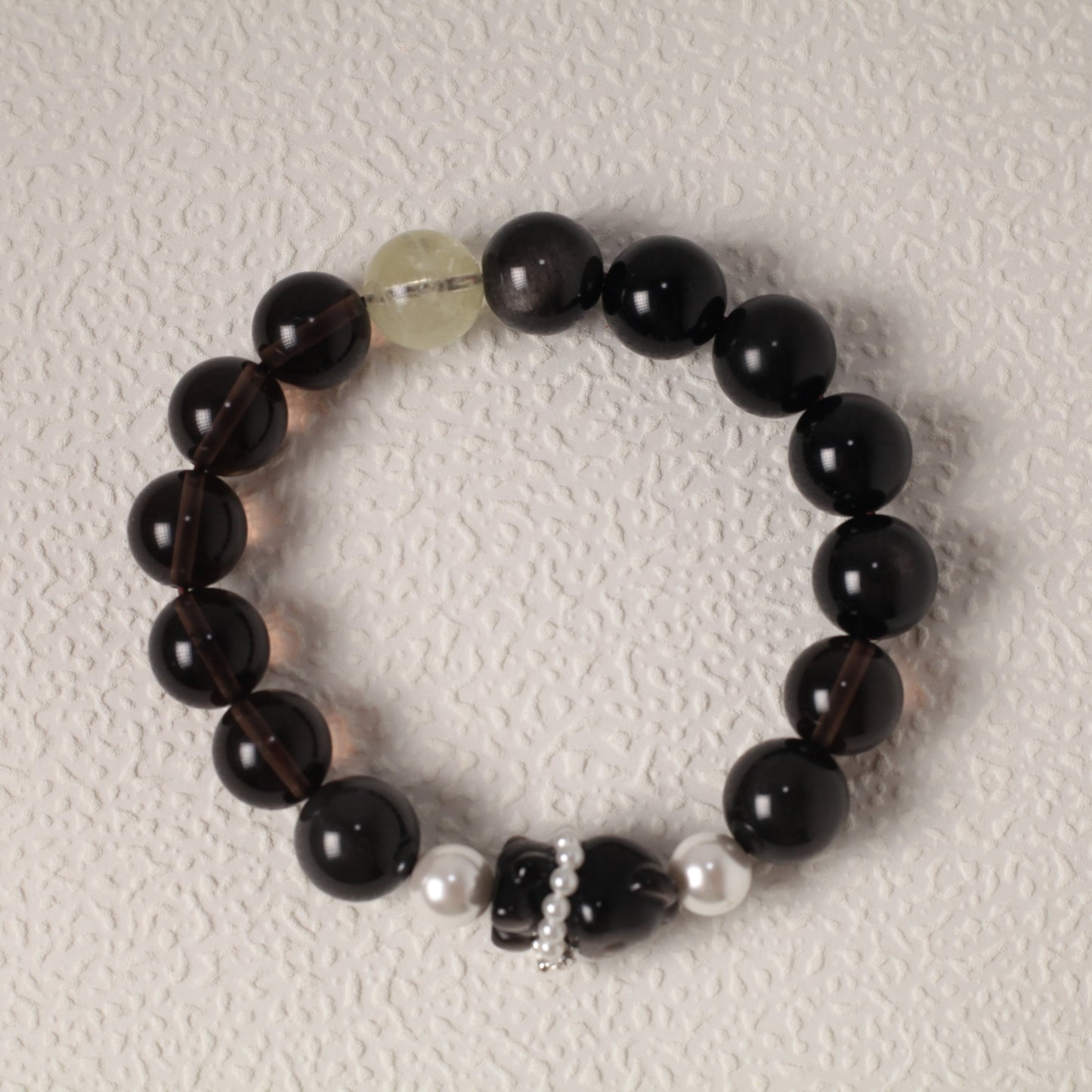Obsidian Bear Bracelet
