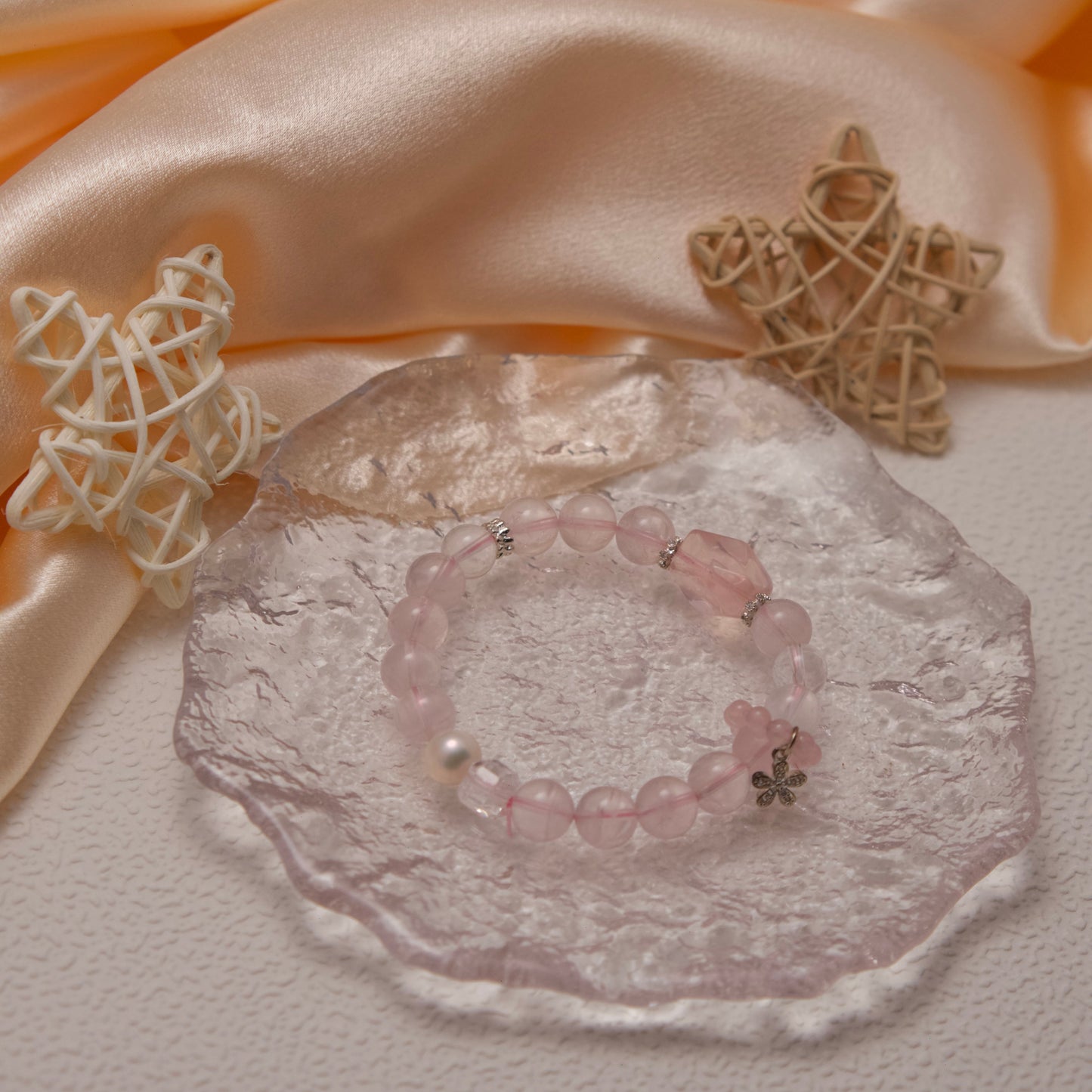 Rose Quartz Bead Mix Bracelet