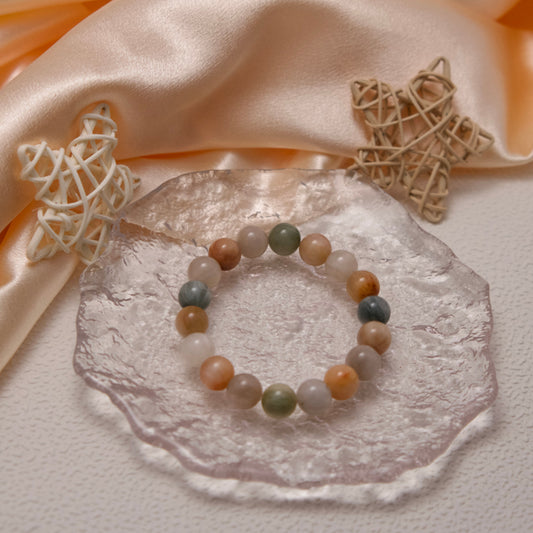 Rabbit Hair Bead Mix Bracelet