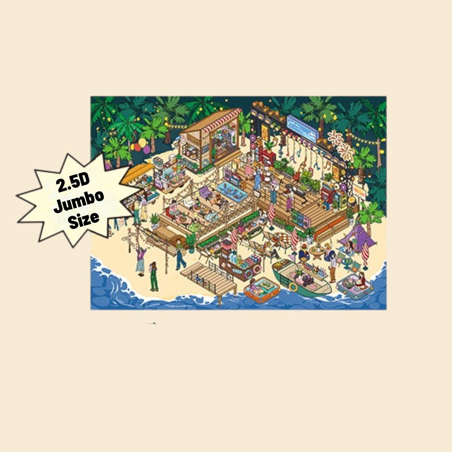 Beach Music Festival DIY 3D Scene Sticker