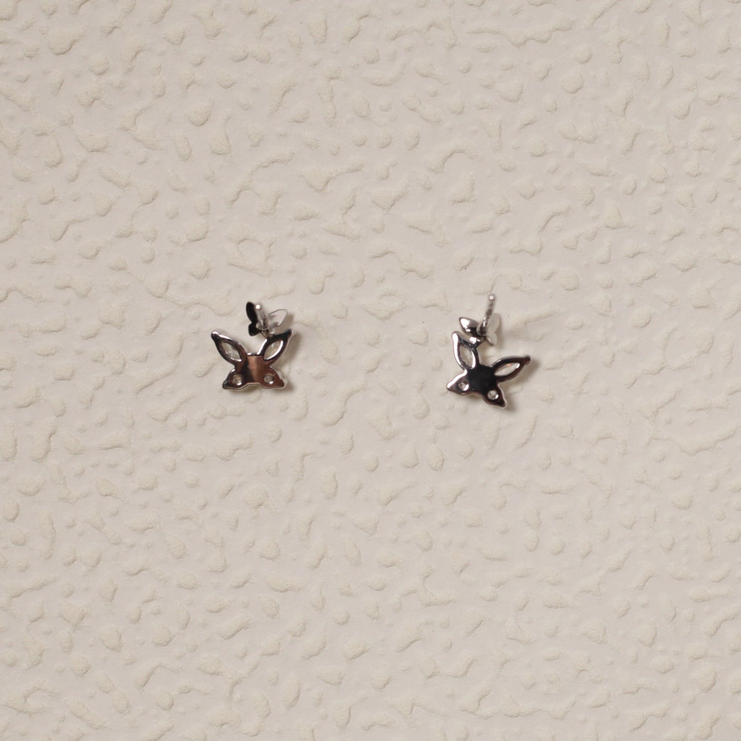 Fine Silver Butterfly Stud Earrings