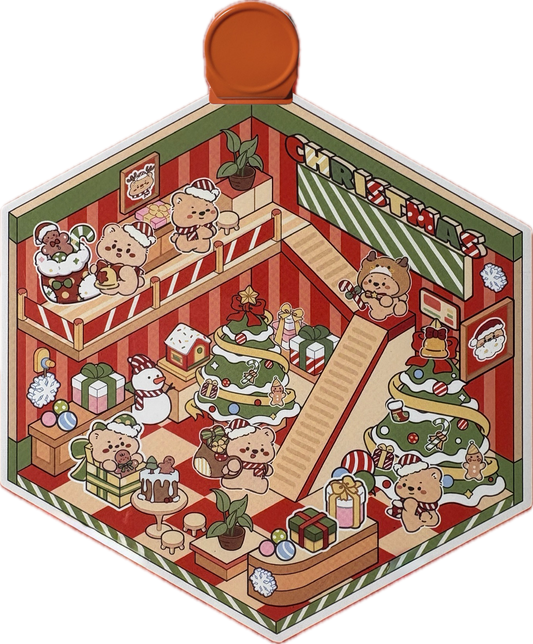 Christmas DIY 3D Scene Sticker - Christmas Holiday Theme