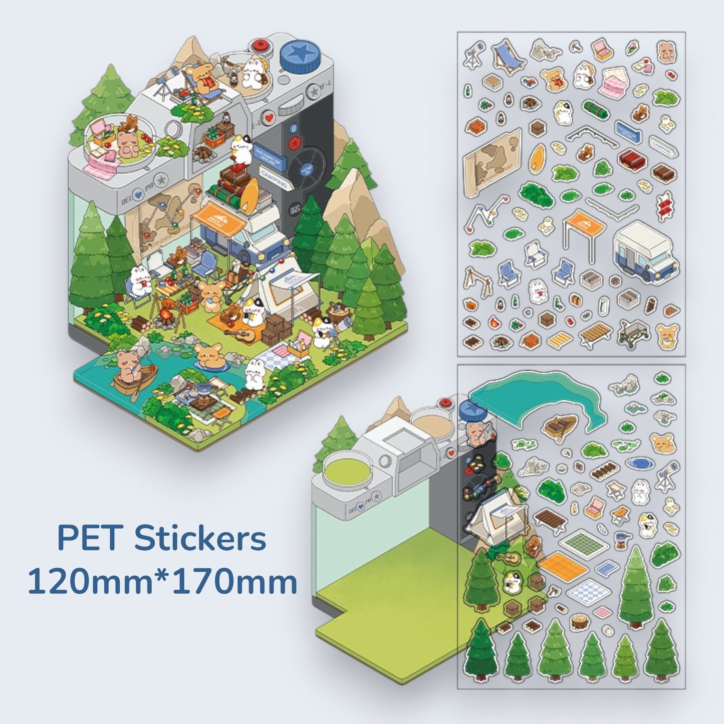 Forest Campsite DIY 3D Scene Sticker
