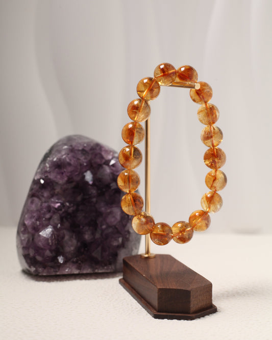 Premium Golden Phantom Quartz Bracelet