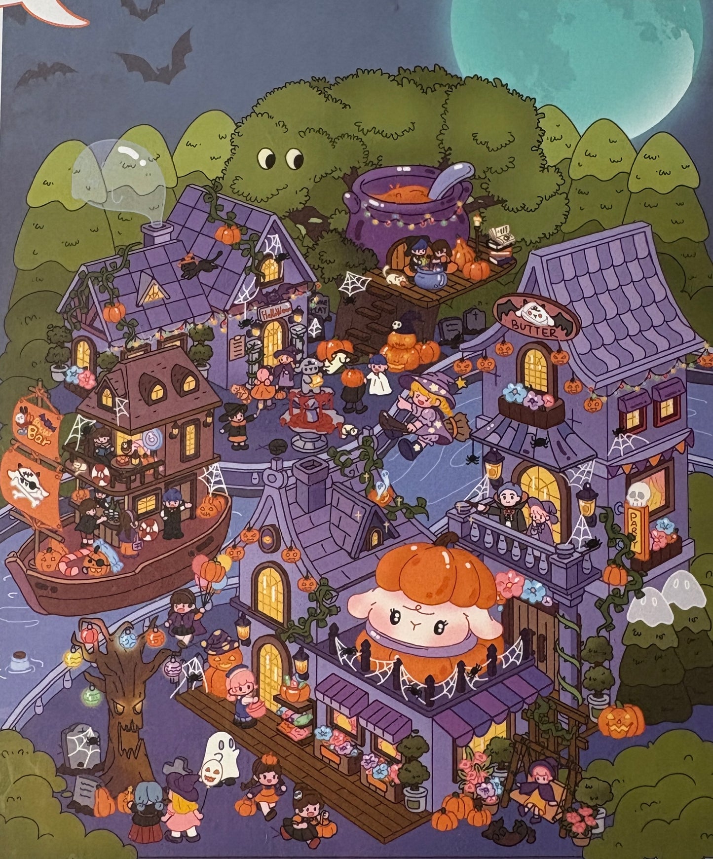 Scene Sticker - Christmas & Halloween Holiday Theme