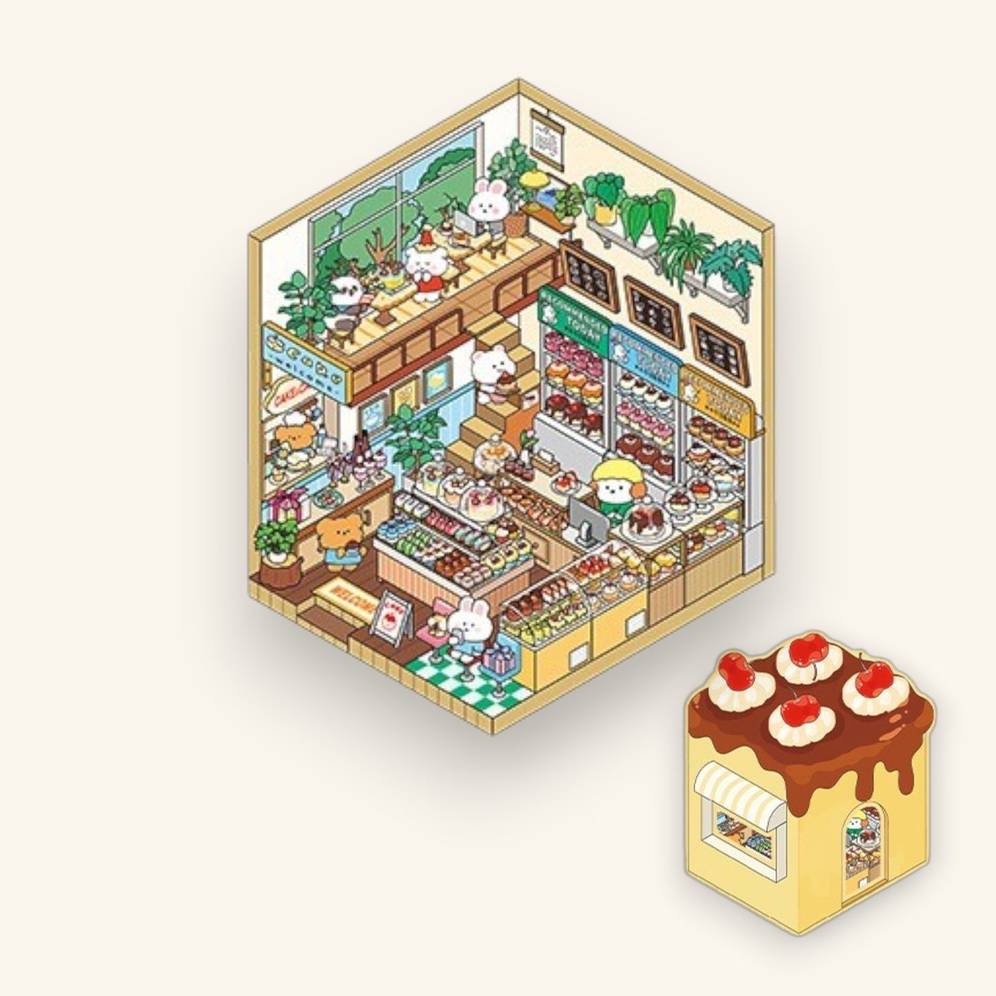 Happy Dessert Store DIY 3D Scene Sticker