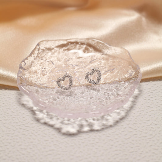 Sterling Silver Heart Shape Stud Earrings