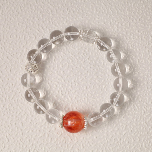 Gum Flower Bead Mix Bracelet