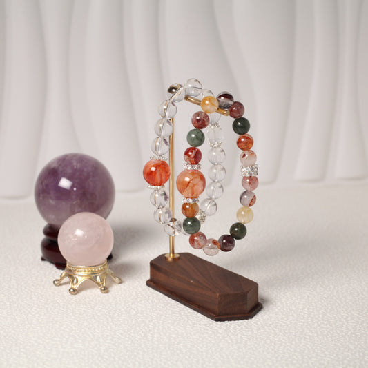 Gum Flower Bead Mix Bracelet
