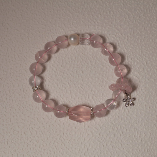 Rose Quartz Bead Mix Bracelet