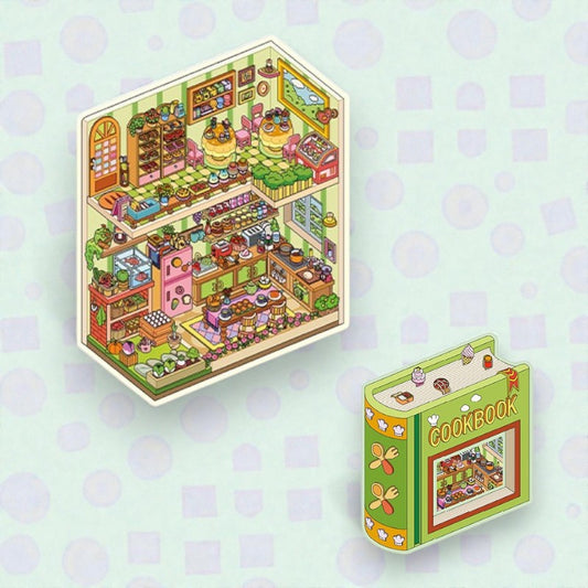Kitchen Cookbook DIY 3D Scene Sticker