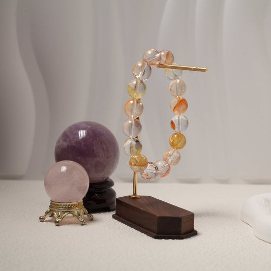 Mixed Color Flower Gum Quartz Bracelet