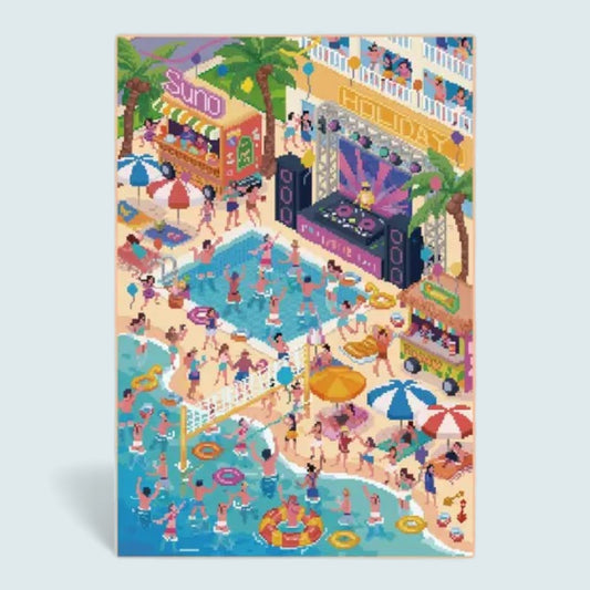 Music Party at the Beach DIY 3D Scene Sticker