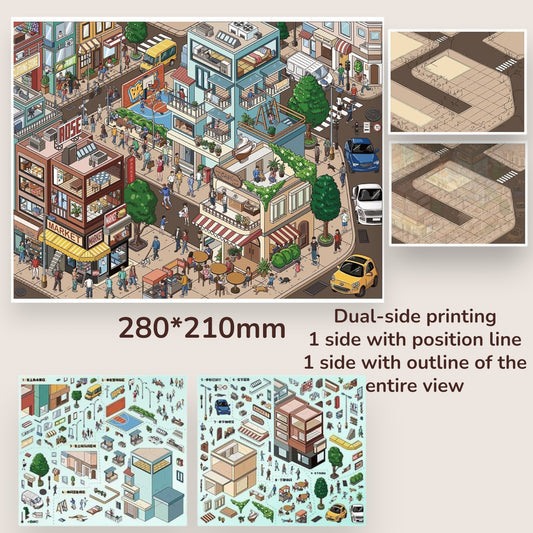 Street View Series Scene Sticker - 5 Styles