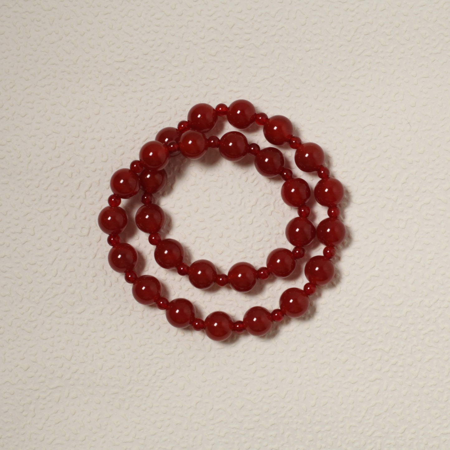 Natural Red Agate Double Wrap Bracelet