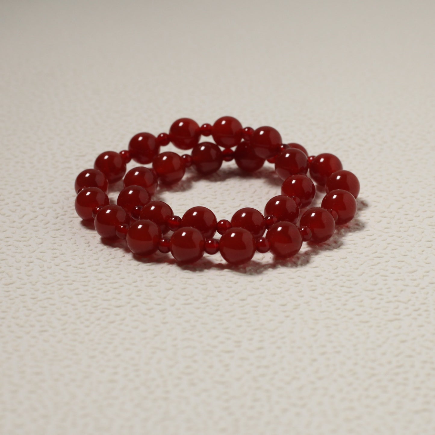 Natural Red Agate Double Wrap Bracelet
