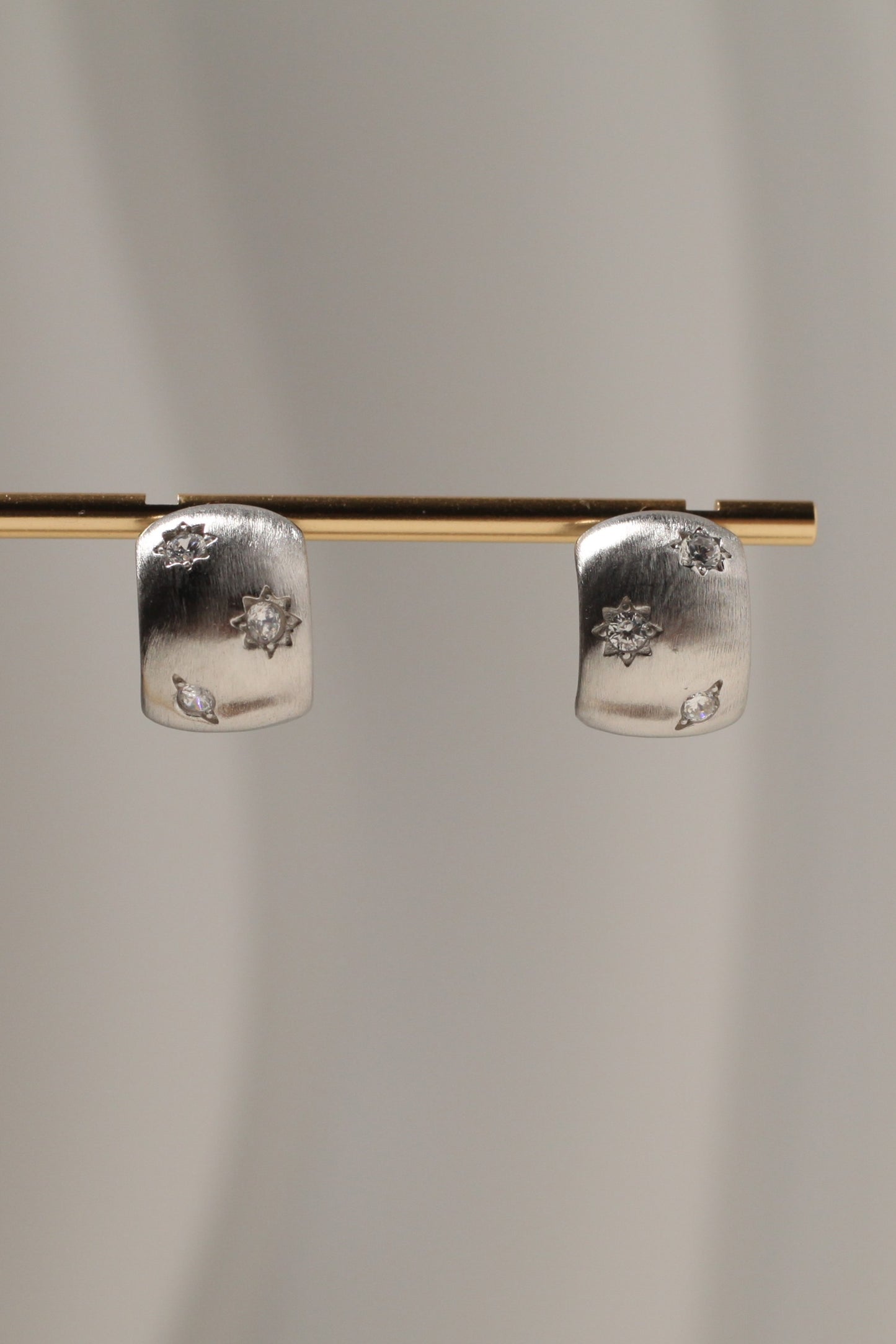 Sterling Silver Arc Shape Planet Earrings