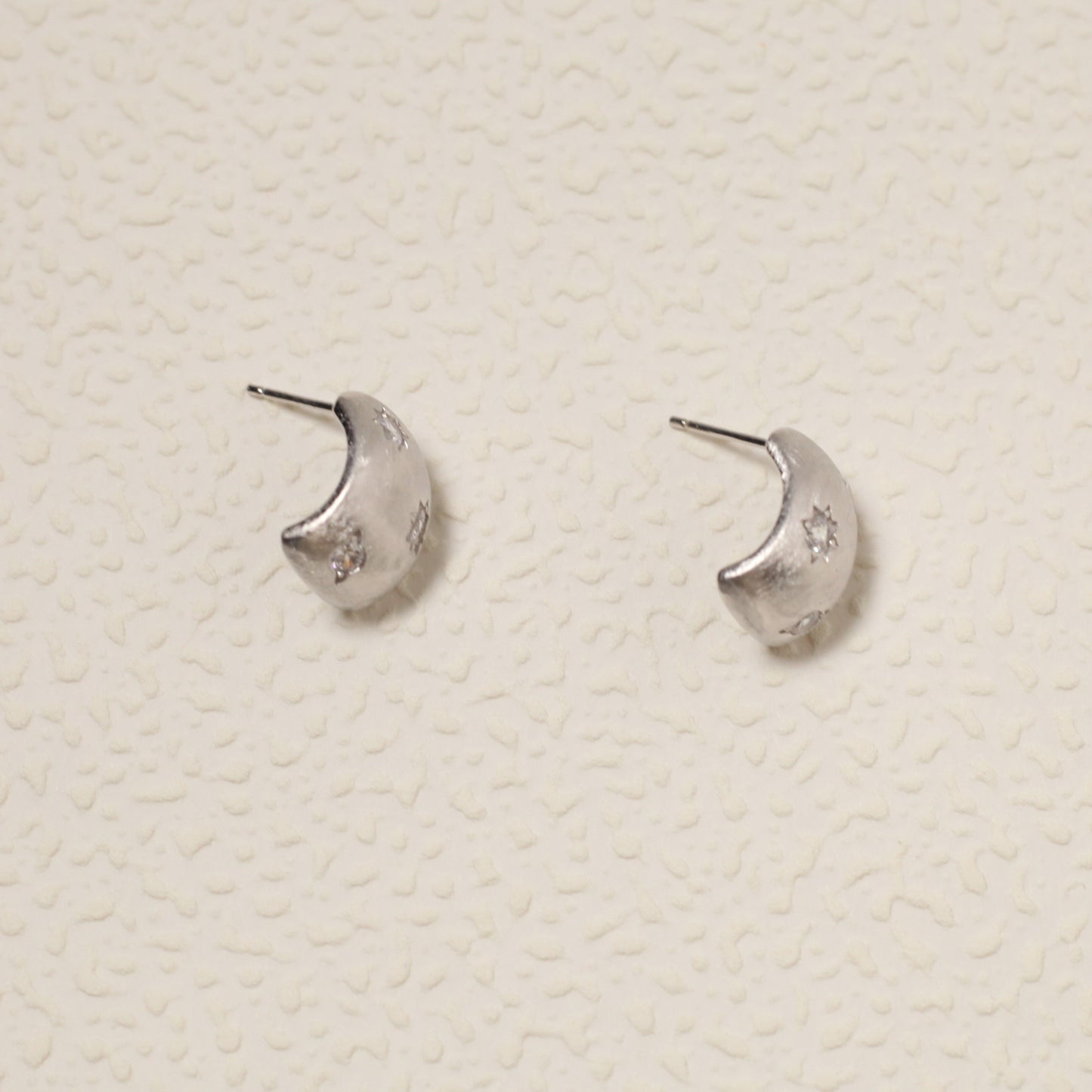 Sterling Silver Arc Shape Planet Earrings