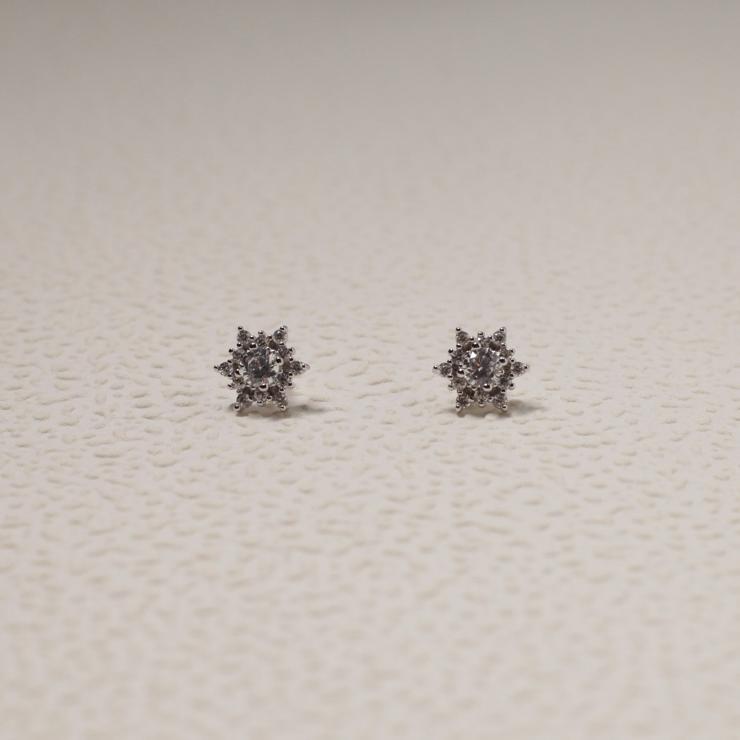 Sterling Silver Christmas Snowflake Stud Earrings