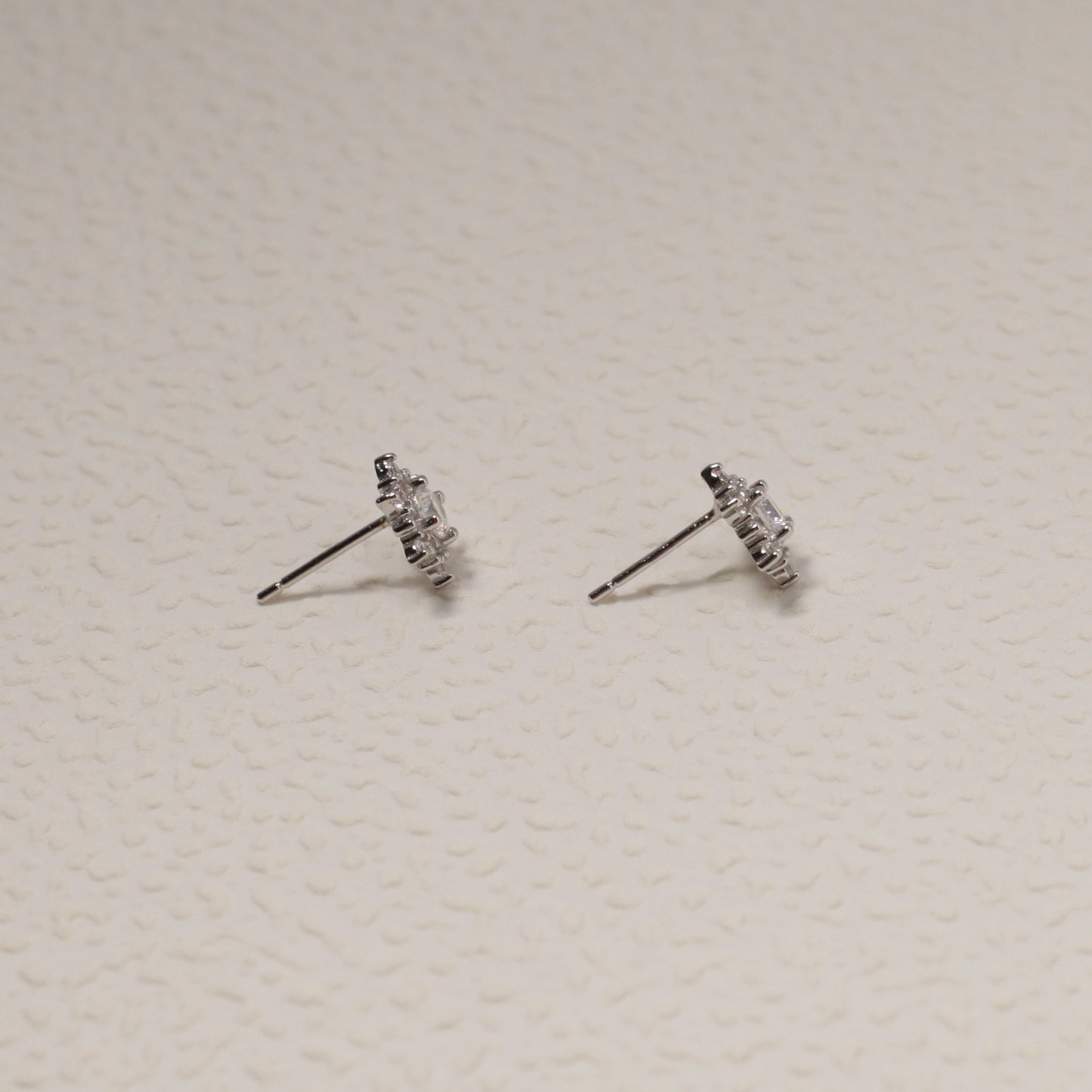 Sterling Silver Christmas Snowflake Stud Earrings