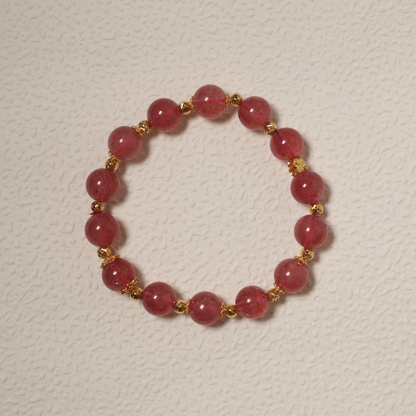 Sterling Silver DIY Strawberry Quartz Bracelet