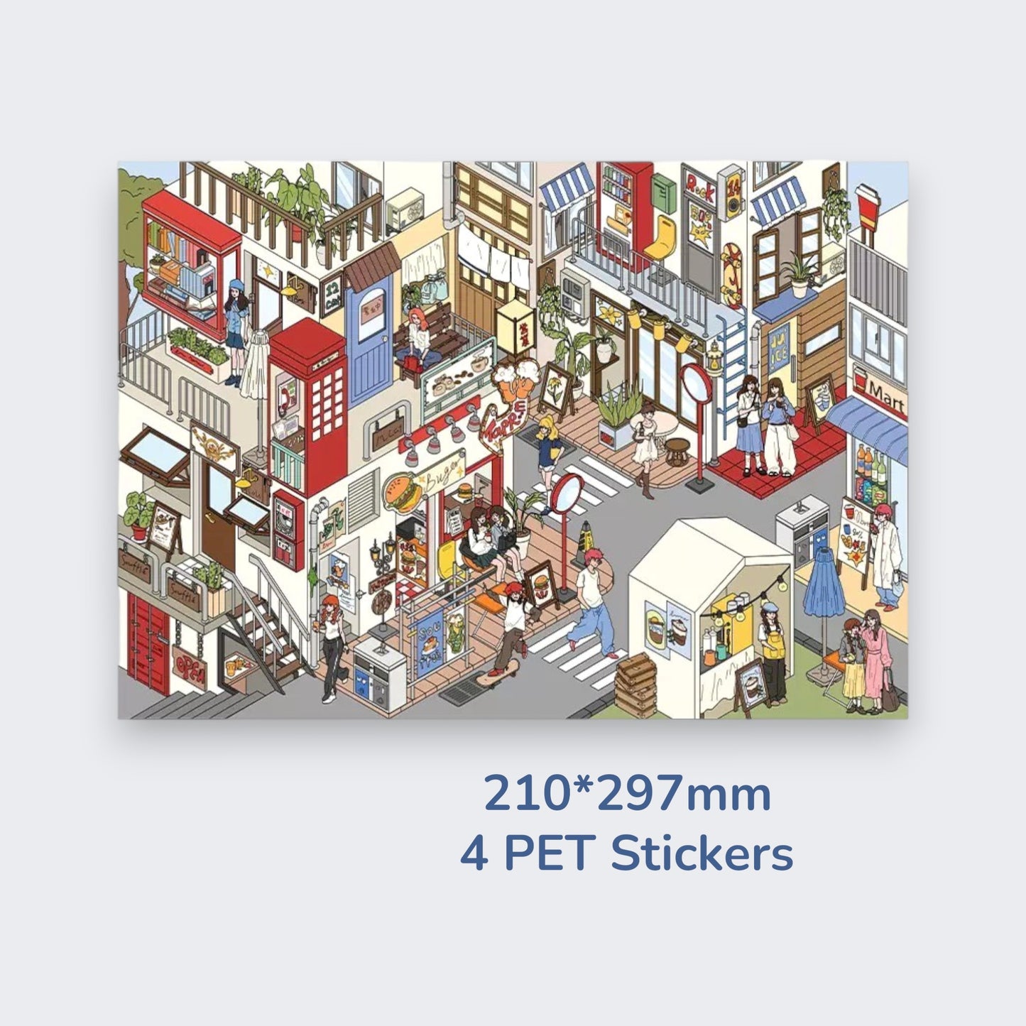 Street View Series Scene Sticker - 5 Styles