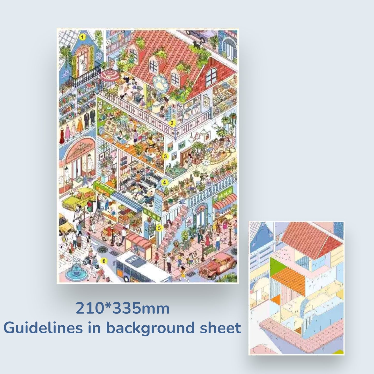 Street View Series Scene Sticker - 5 Styles