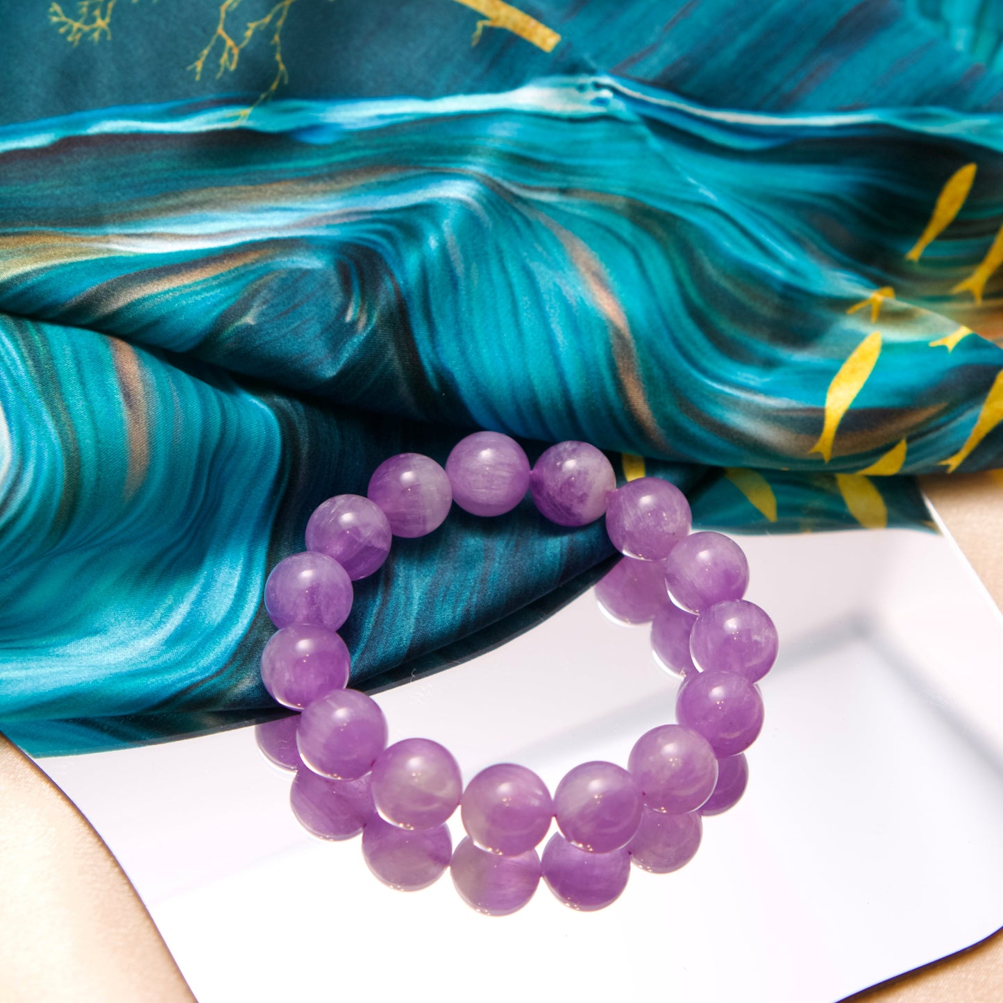 Natural Threaded Lavender Quartz Bracelet